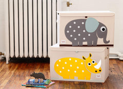 3 Sprouts toy chest easy-clean polyester design for quick wipe-down after playtime.
