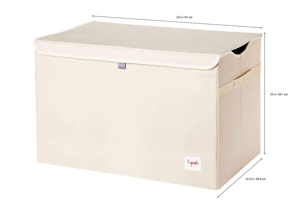 3 Sprouts toy chest in a bright playroom demonstrates spacious, clutter-free organization.