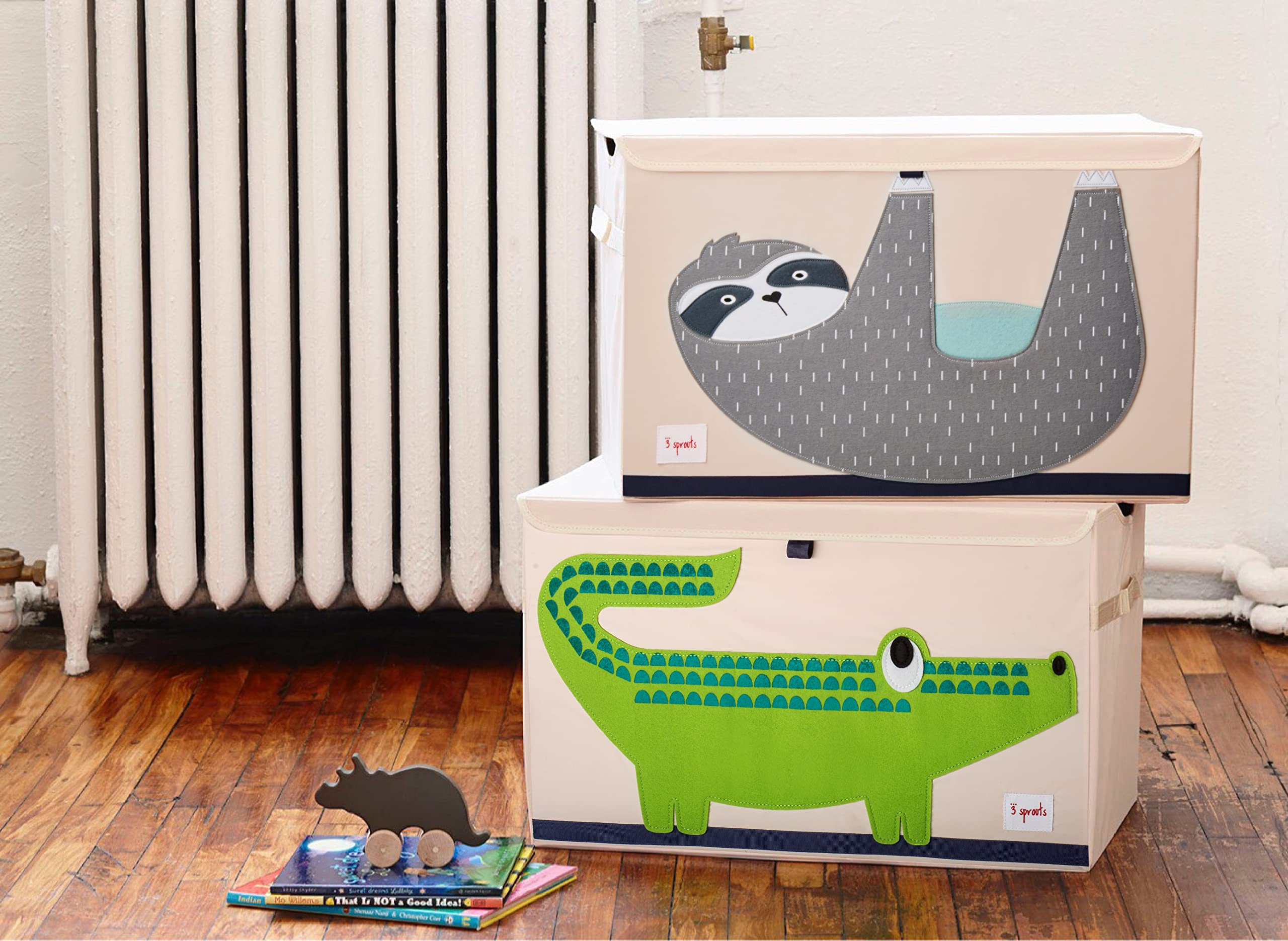 3 Sprouts toy chest reinforced seams add durability for everyday use
