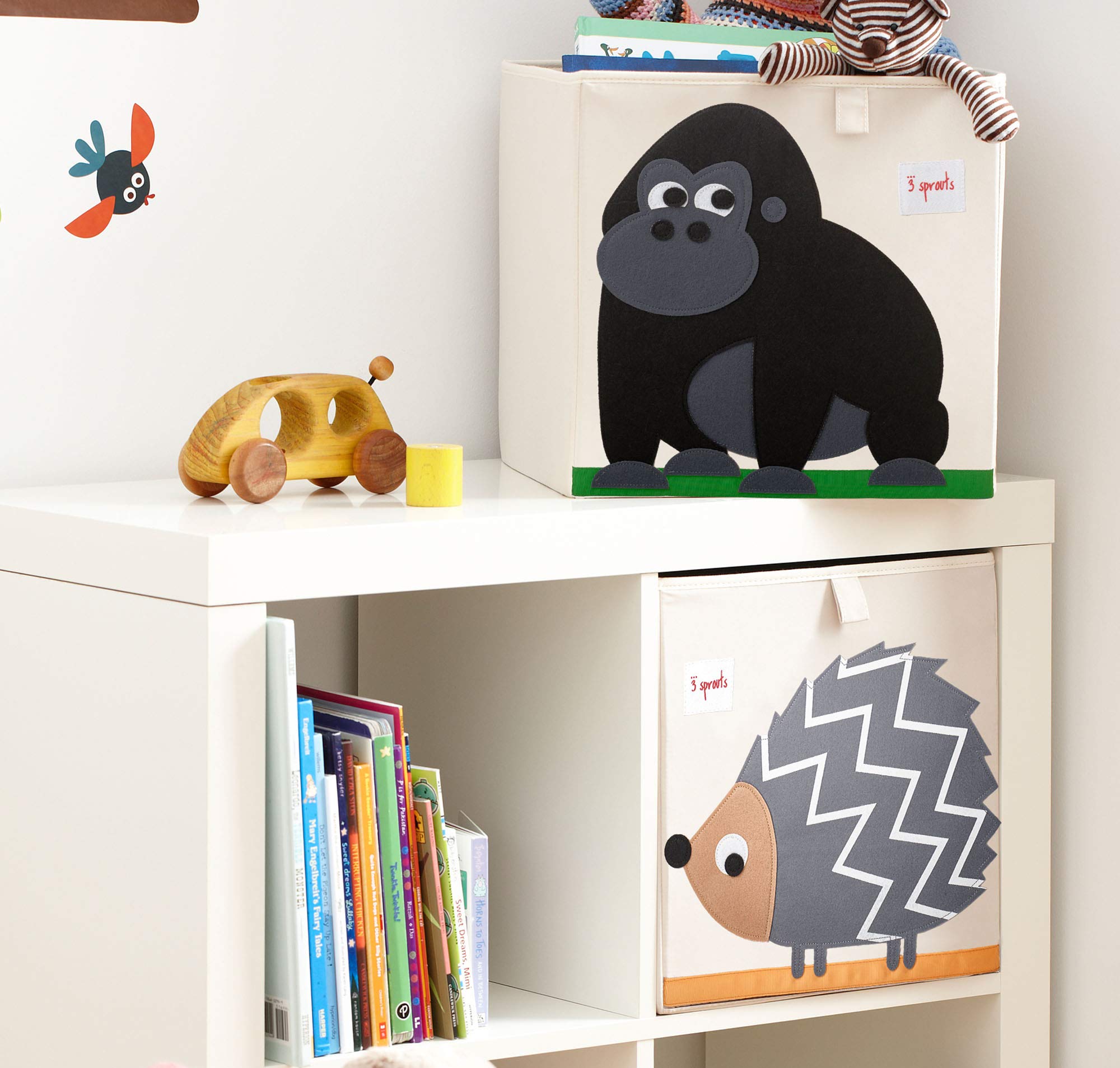 3 Sprouts toy storage cube handles enable easy pull-out and kid-friendly access