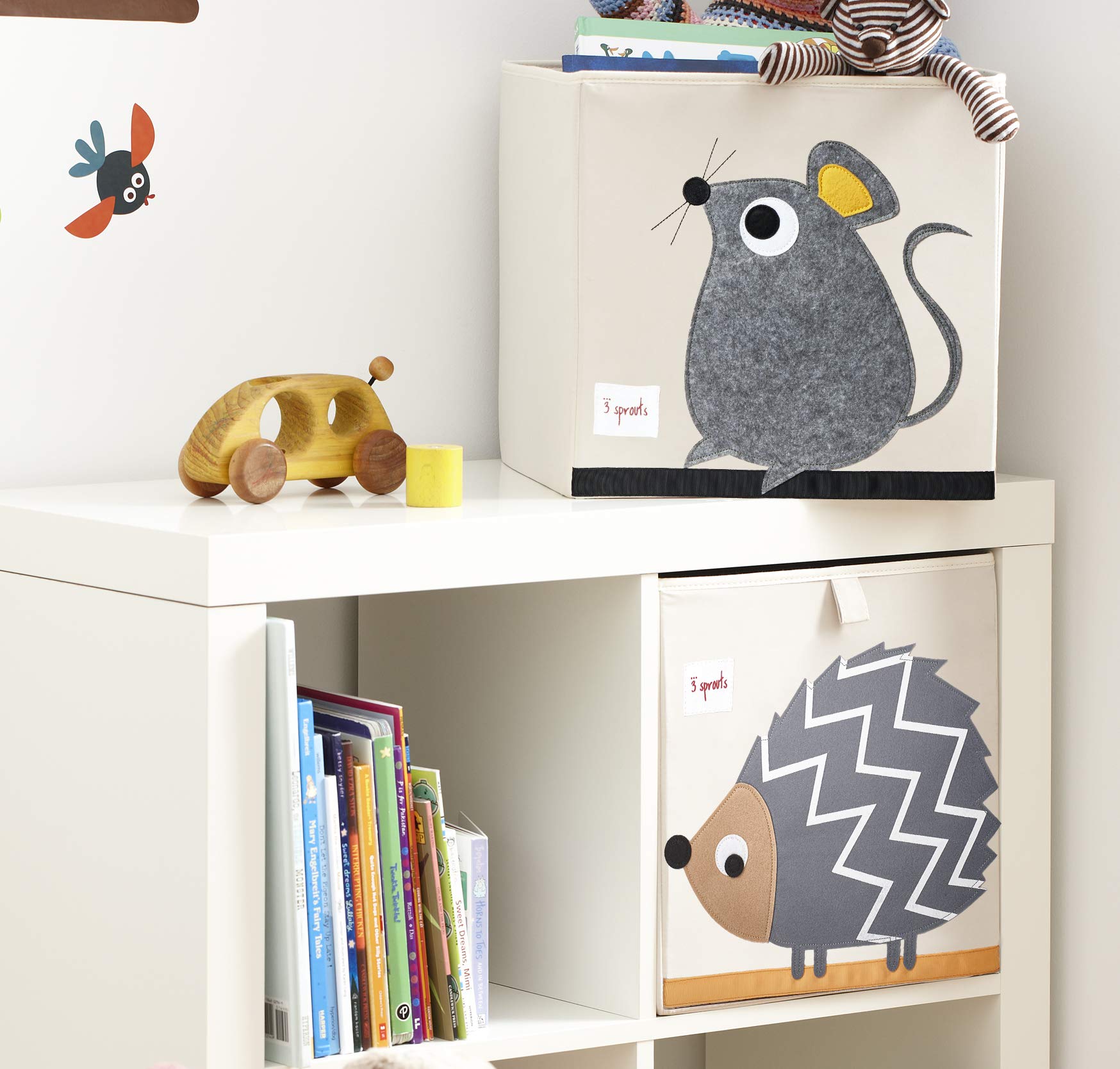 3 Sprouts toy storage organizer made of soft polyester for kid-friendly touch