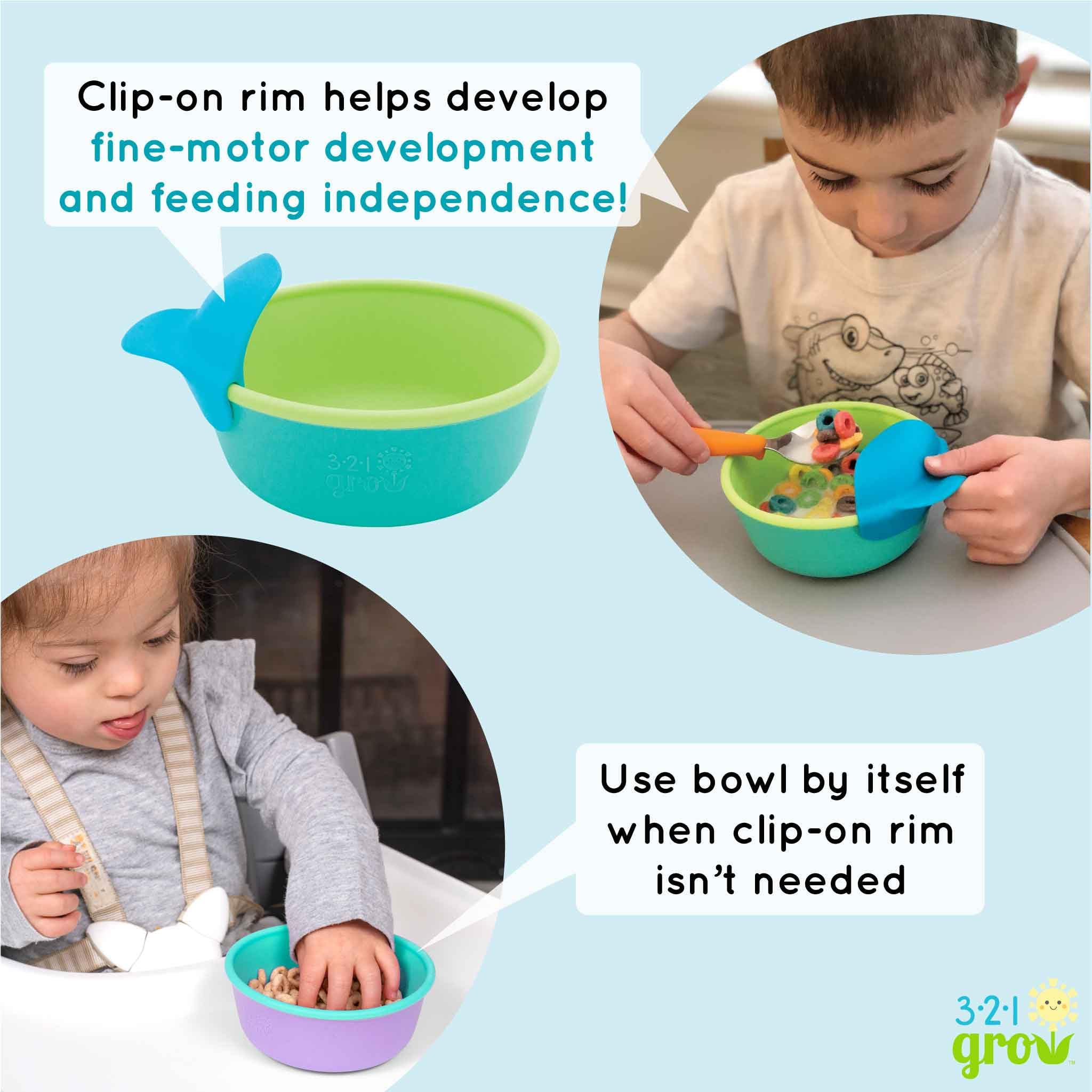 321 Grow rimless bowl for growing independence at mealtimes