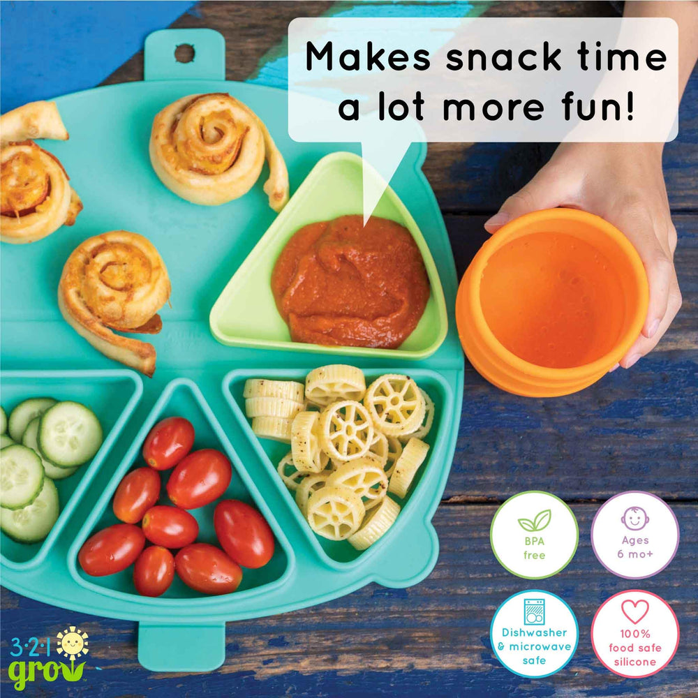 321 Grow silicone-on-the-go snack mat travel-friendly design for outings