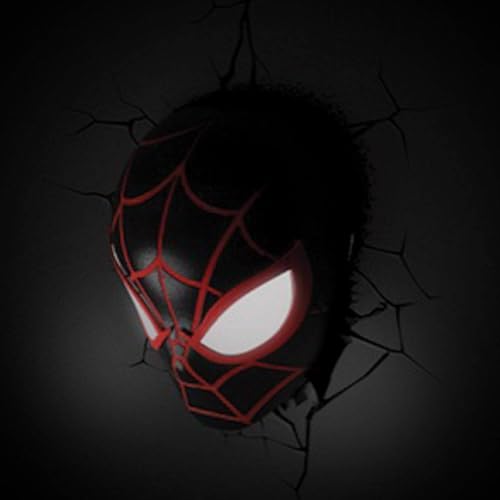 3DLightFX Miles Mask 3D Deco Light illuminated for cozy bedtime atmosphere