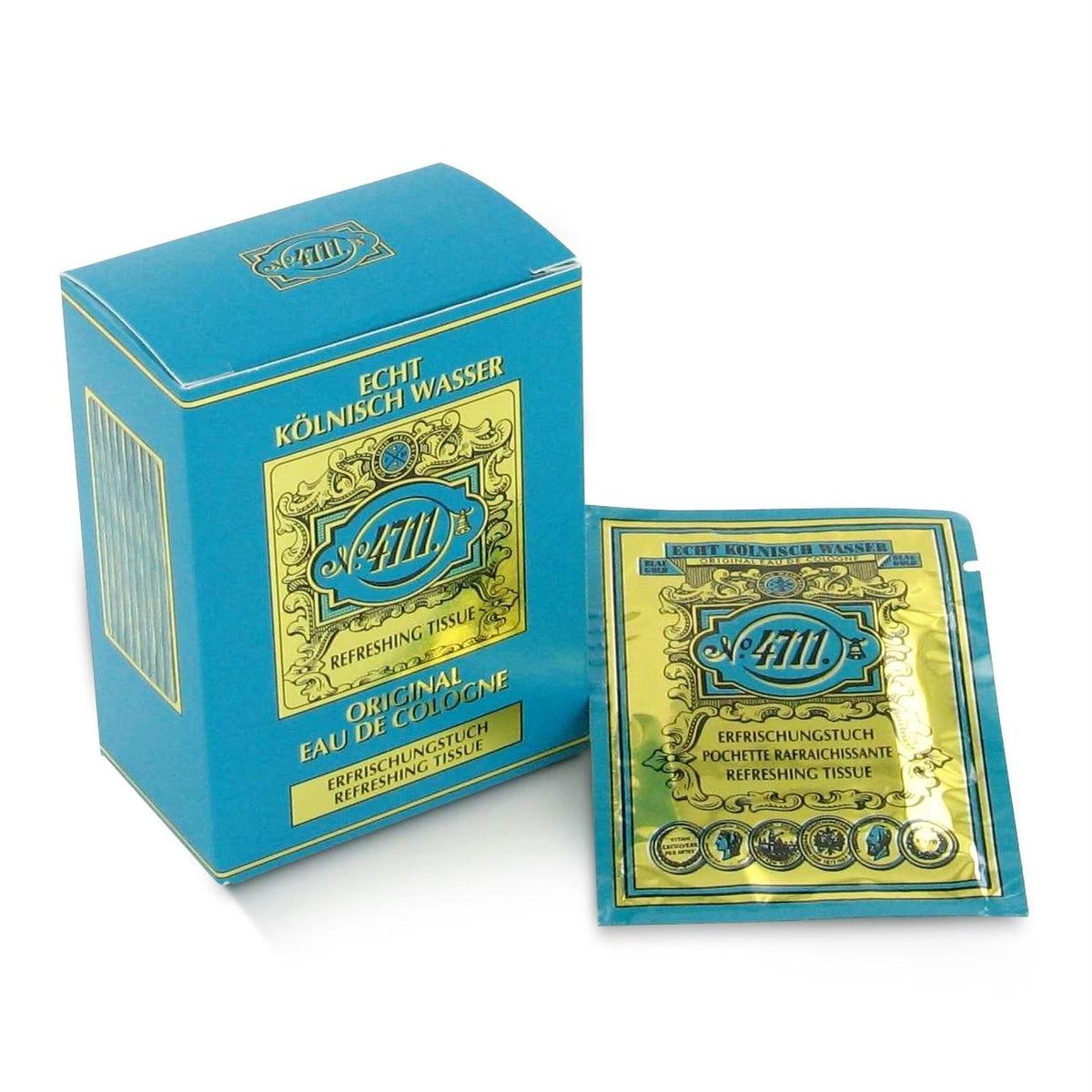 4711 refreshing tissues 10-pack for quick cleanup and on-the-go refreshment.