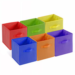 4E's Novelty rainbow storage cube in blue for toy and clothing organization