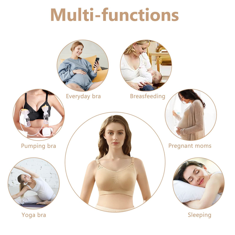 4HOW pumping-bra black closeup versatile for nursing and pumping
