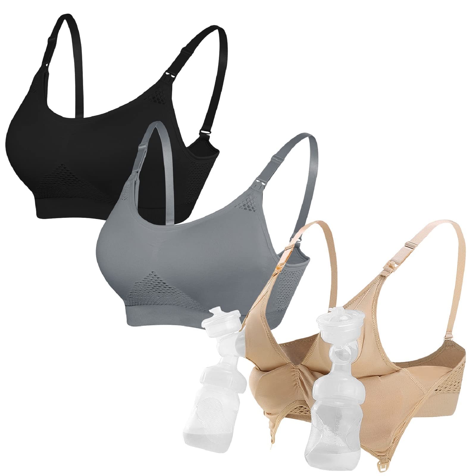 4HOW pumping bra hands-free design enables easy on-demand pumping.