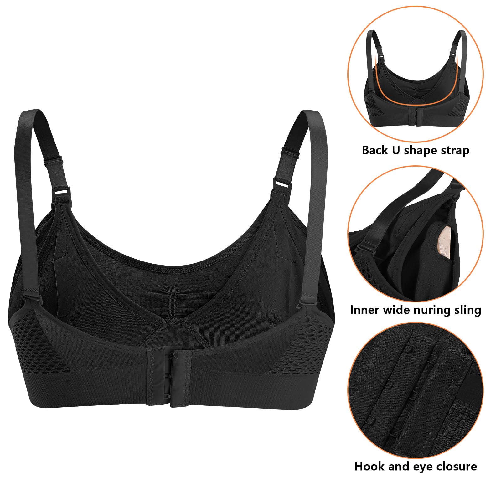 4HOW pumping-bra removable-padding customizable comfort and protection