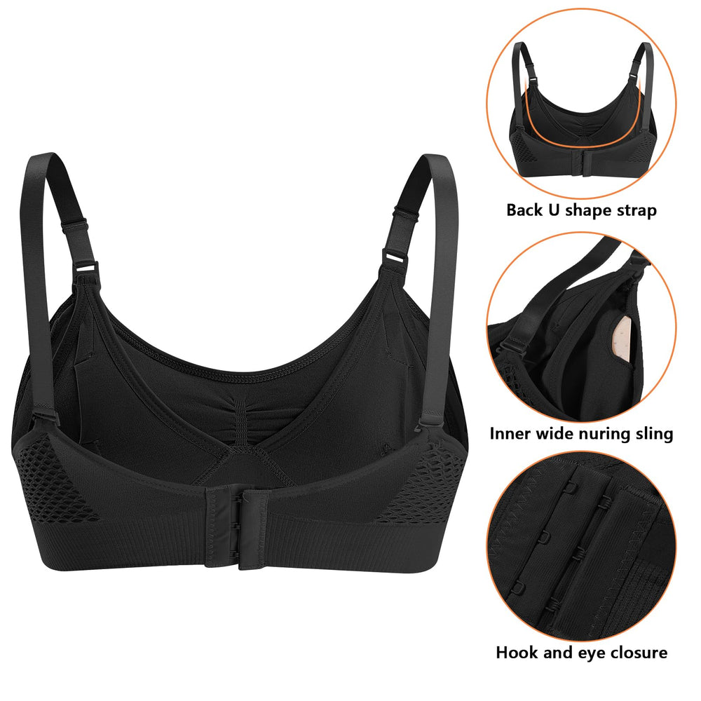4HOW pumping-bra removable-padding customizable comfort and protection