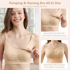 4HOW pumping-bra wide shoulder straps prevent slipping during pumping