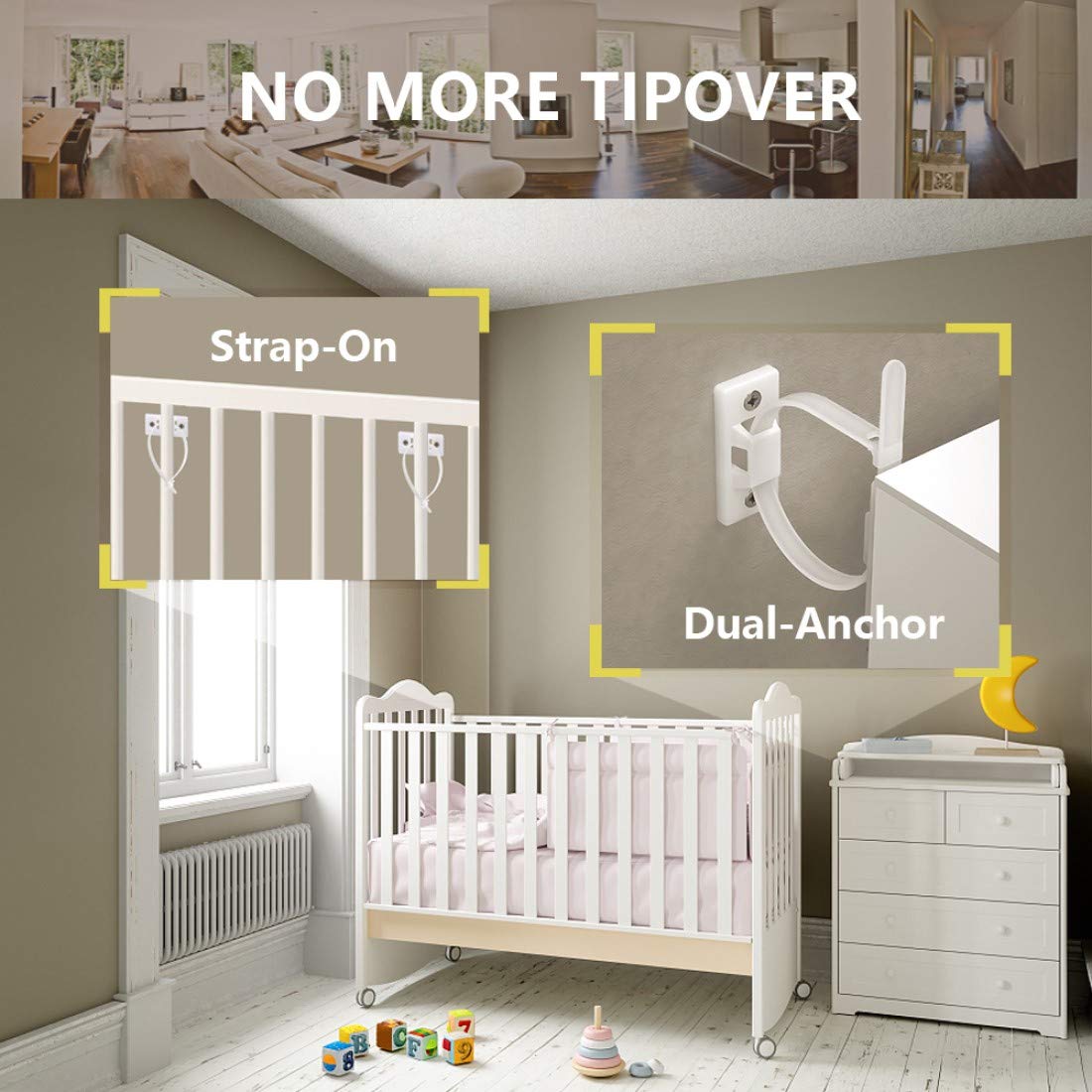 4our Kiddies heavy-duty nylon strap resists wear and tear.