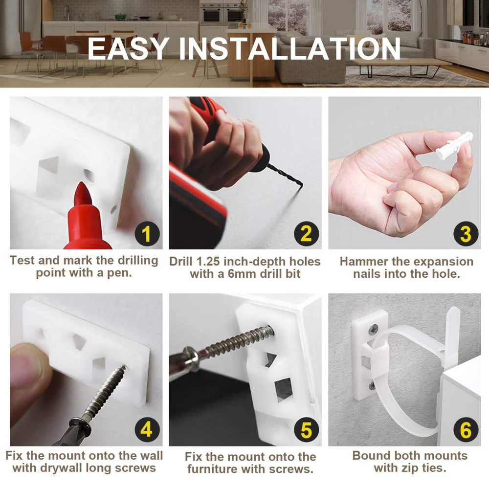 4our Kiddies hardware included for easy installation and sturdy anchoring.