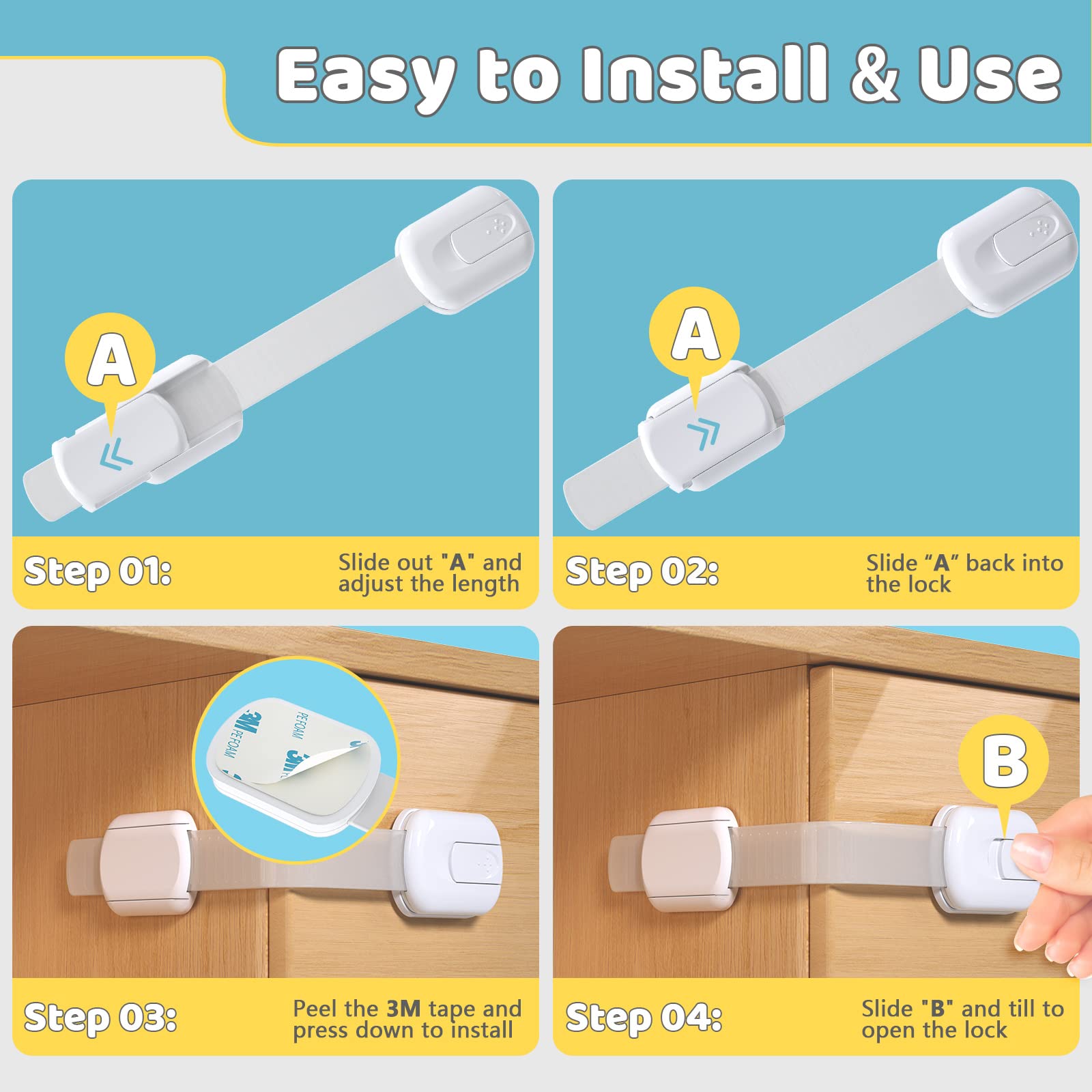 4our Kiddies no-drill setup demonstrated with pre-applied 3M adhesives.