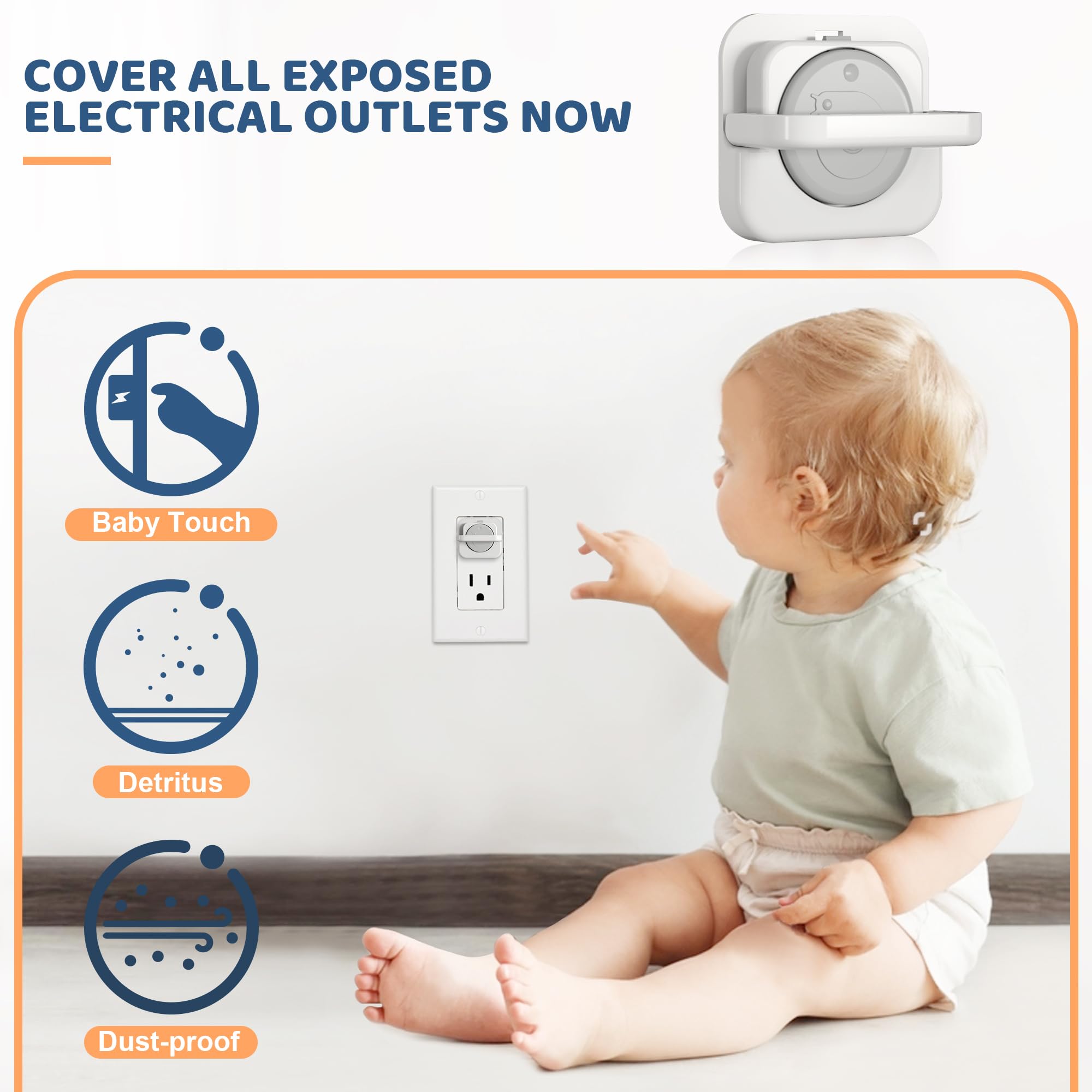 4our Kiddies power-strip socket cover guards cords safely and neatly