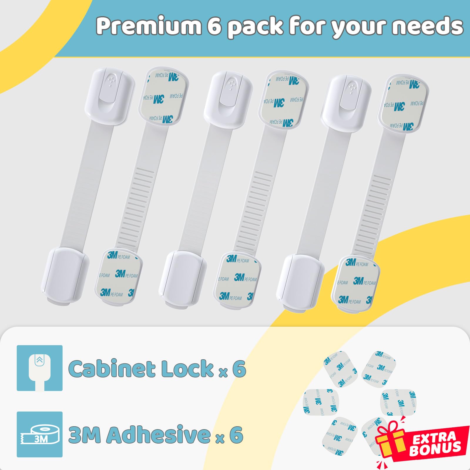 4our Kiddies locks work with no keys, using a simple release button