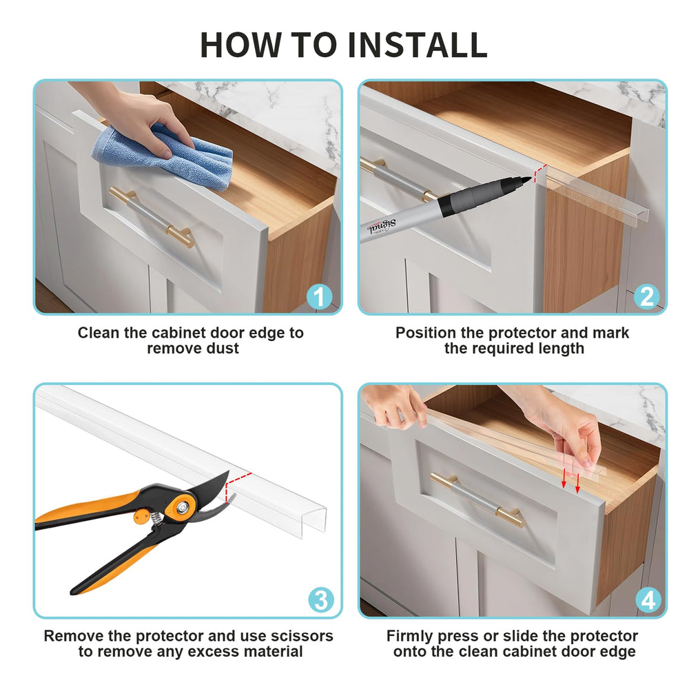 4our Kiddies taller secure-fit edge guard locks onto cabinet edges.
