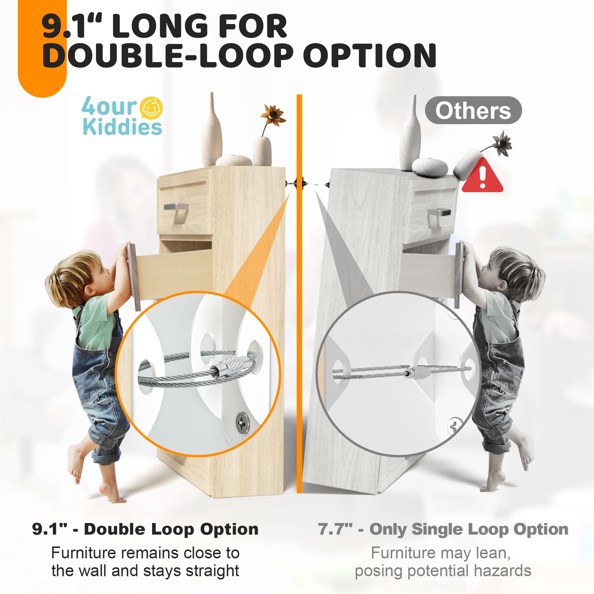 4our Kiddies installation guide for quick, screwdriver-friendly setup