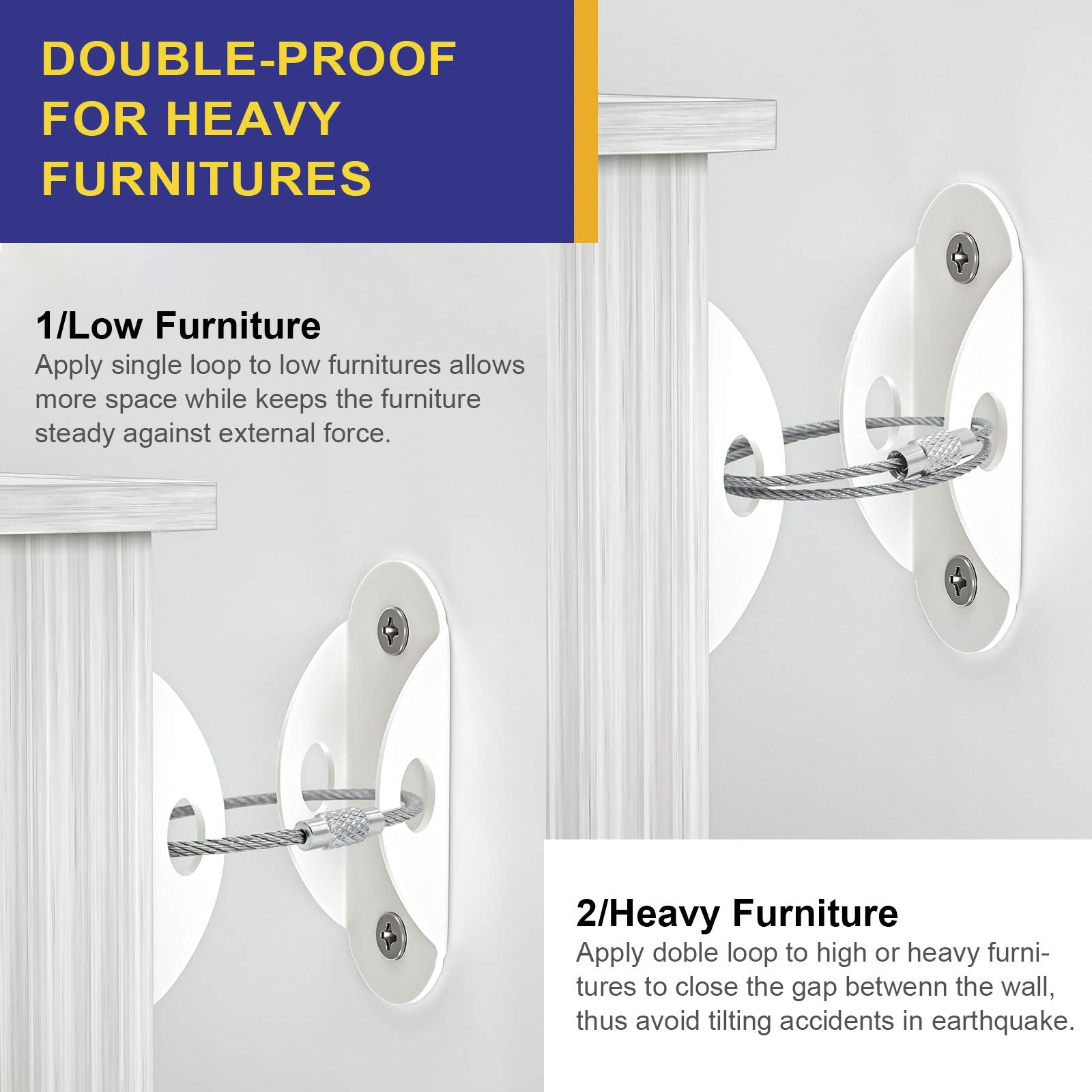 4our Kiddies wardrobe anchor system keeping tall furniture in place