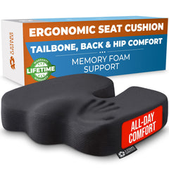 5 STARS UNITED seat cushion ergonomic-design supports posture during long work sessions