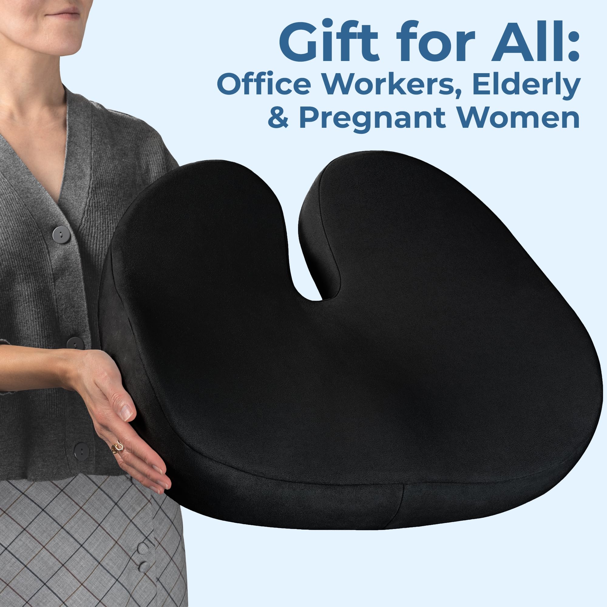 5 STARS UNITED seat cushion on a chair demonstrates all-day sitting support