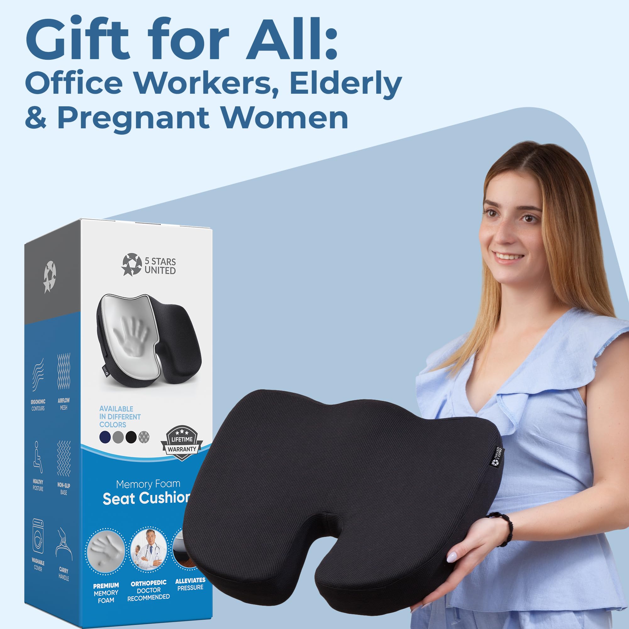 5 STARS UNITED packaging and included handle feature for portability.