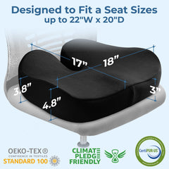 5 STARS UNITED cushion memory foam close-up shows pressure-relief comfort