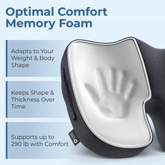 5 STARS UNITED seat cushion side profile shows ergonomic contour for comfort