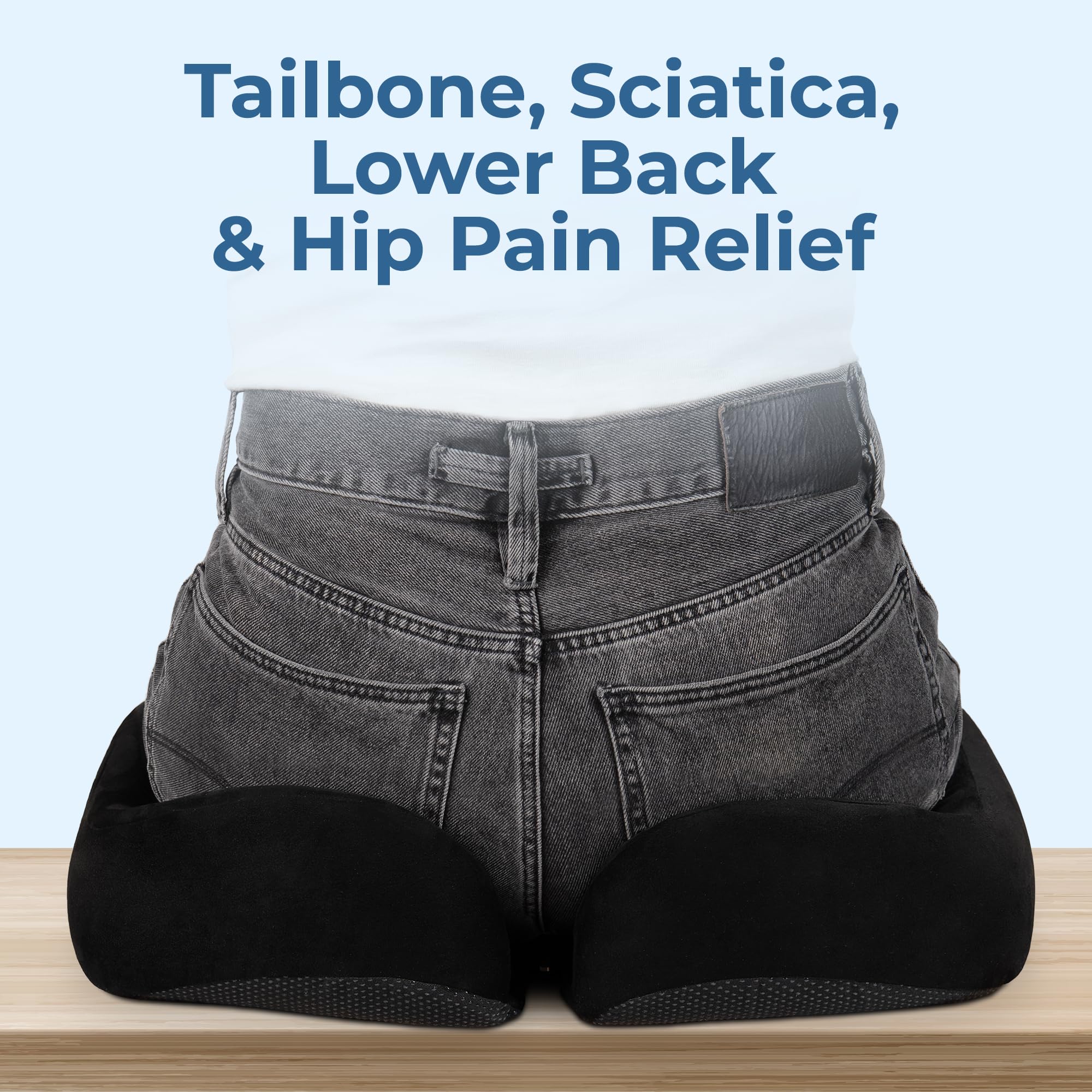 5 STARS UNITED tailbone-support contour aids comfortable seating during long work