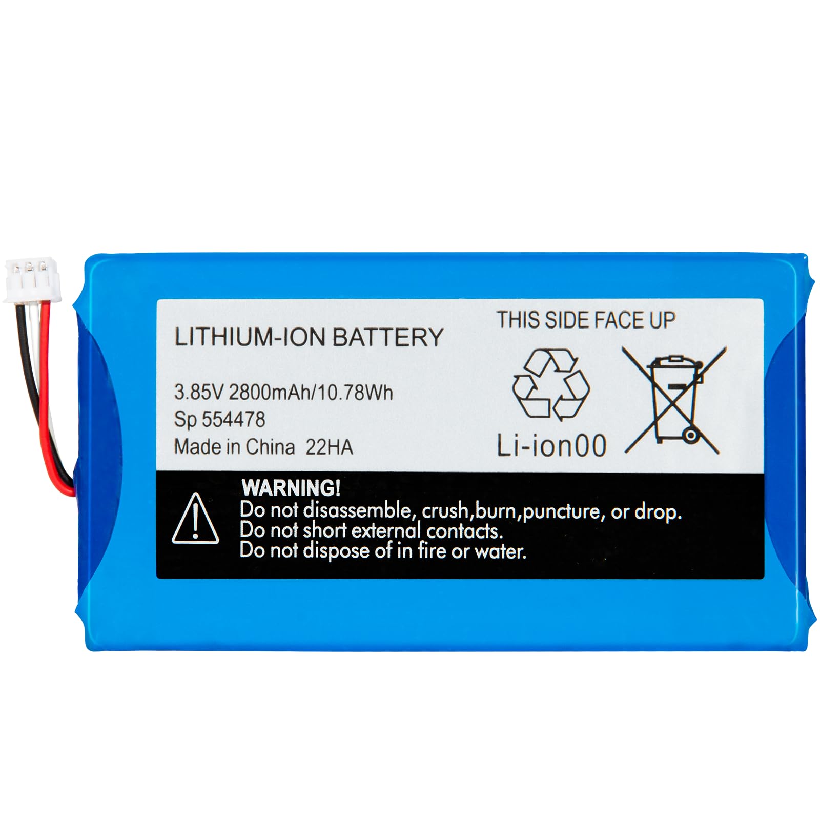 7717 dxr8-pro battery sp554478 close-up showing reliable power for longer DXR-8 Pro sessions