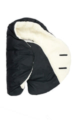 7 A.M. baby car seat blanket oval cutout for harness access while keeping baby snug