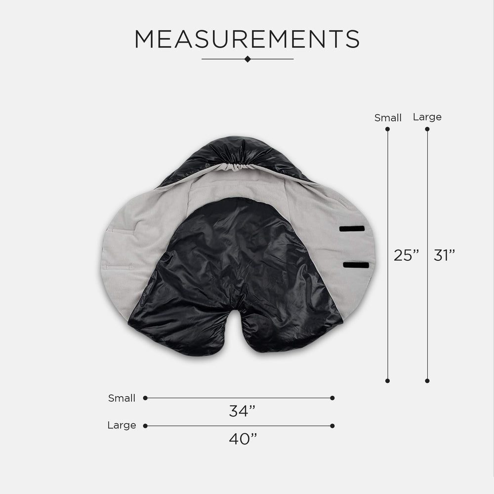 7AM blanket available in 0-6M and 6-18M sizes for growing babies in car or stroller.