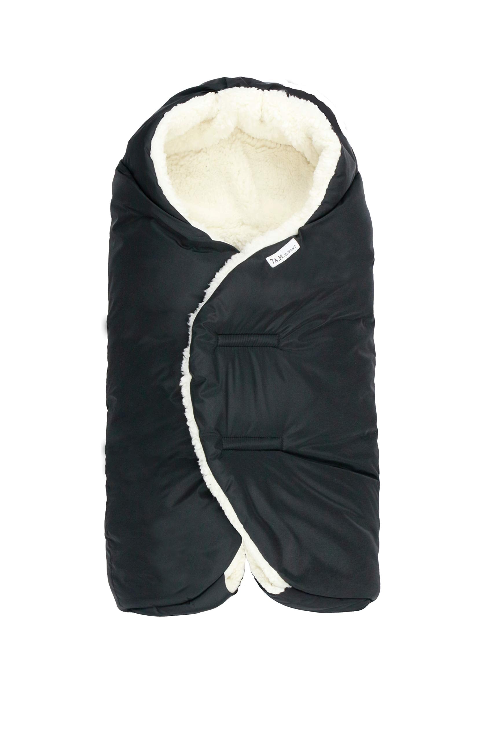 7 A.M. baby car seat blanket with soft micro-fleece lining provides cozy warmth