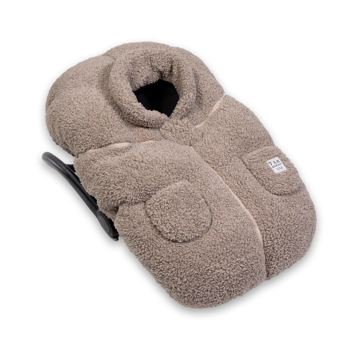 7AM Enfant Cocoon baby cover front view showing universal fit for infant seats