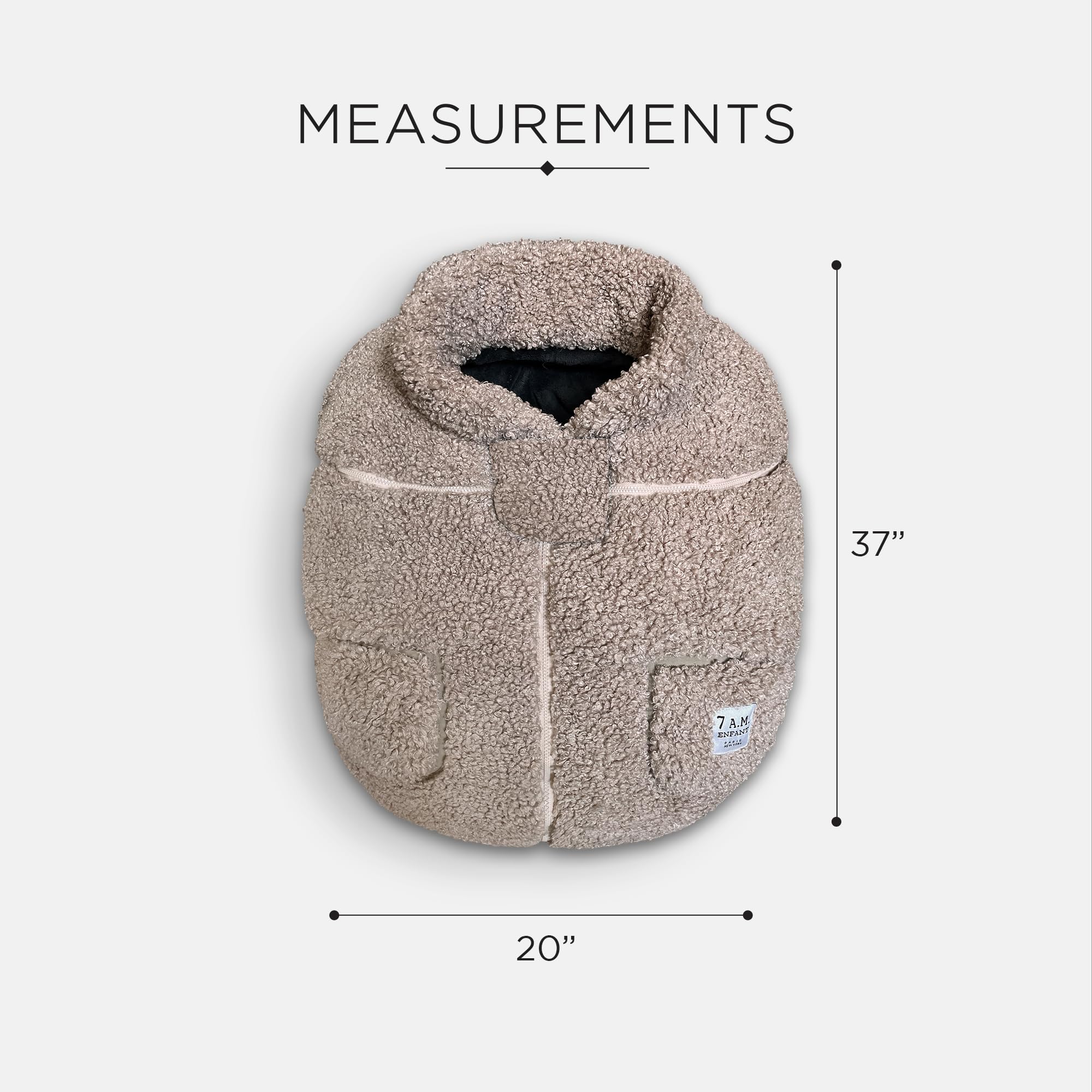 7AM Enfant Cocoon water-repellent fabric keeps baby dry outdoors