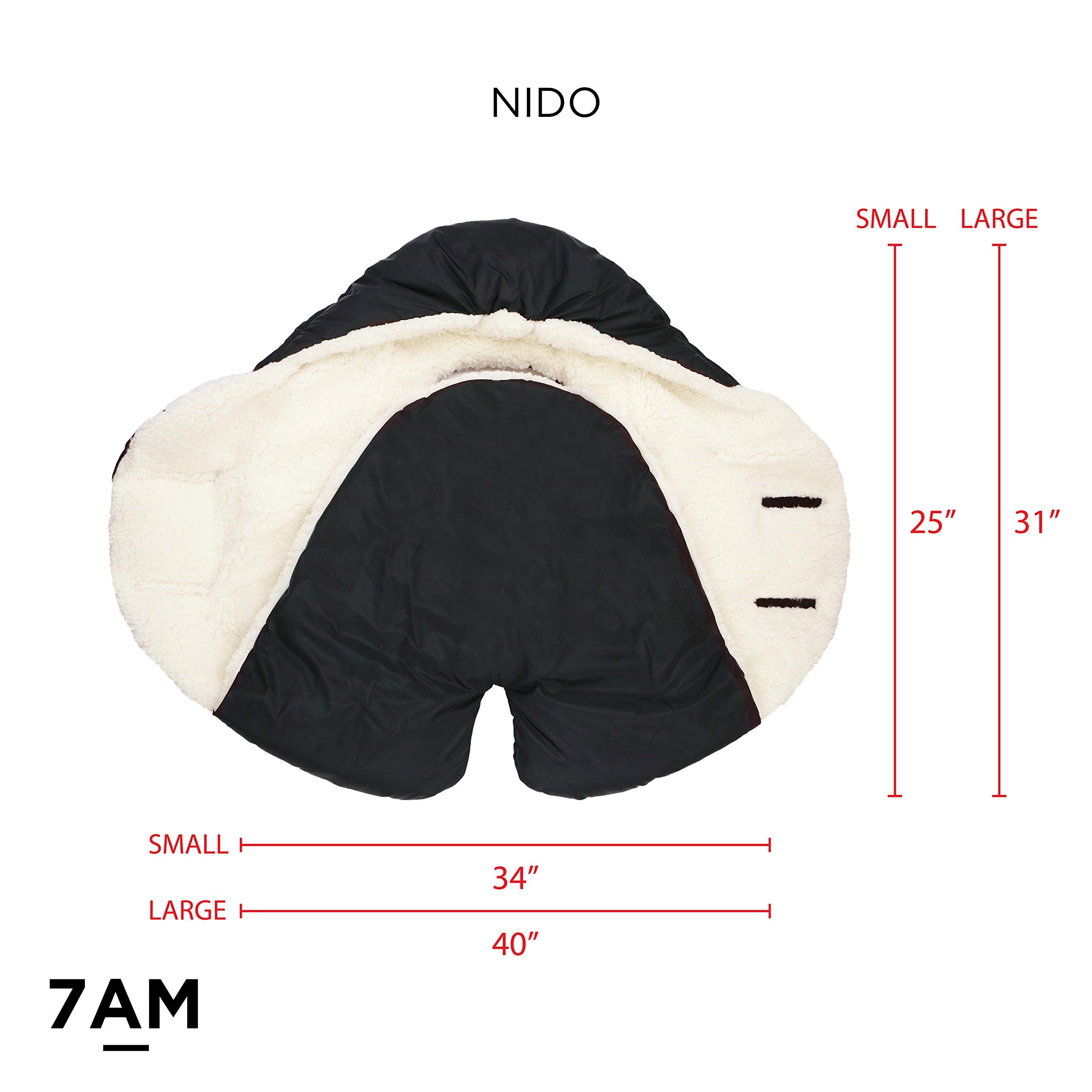 7AM Enfant Nido outer shell close-up shows water resistance
