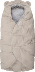7 A.M. Enfant Nido quilted car seat cover on a car seat for warm on-the-go comfort
