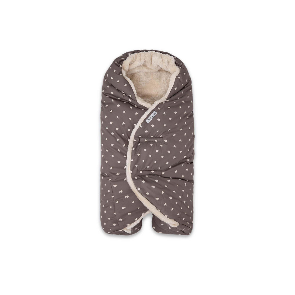 7AM Enfant Nido quilted cover closeup shows soft texture for cozy car-seat warmth.