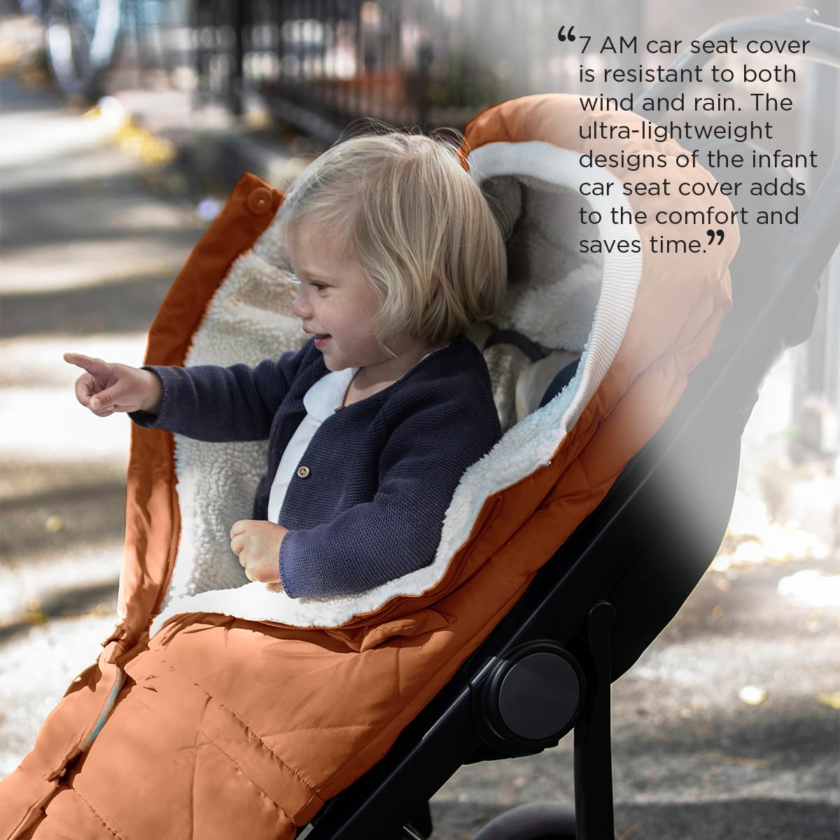 7AM Enfant stroller blanket 212 machine washable outer shell suitable for busy families