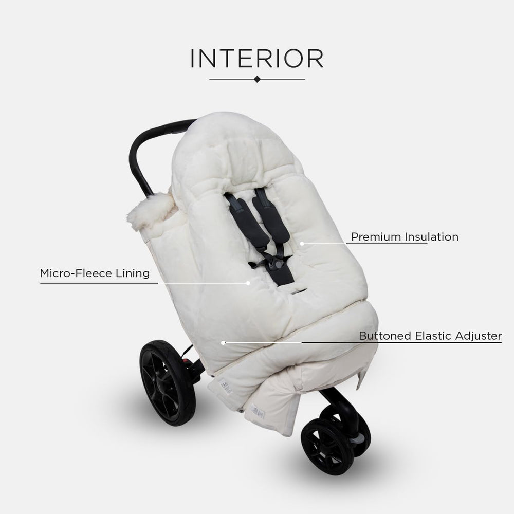 7AM Enfant stroller blanket 212 water-repellent shell demonstrates protection against rain and wind