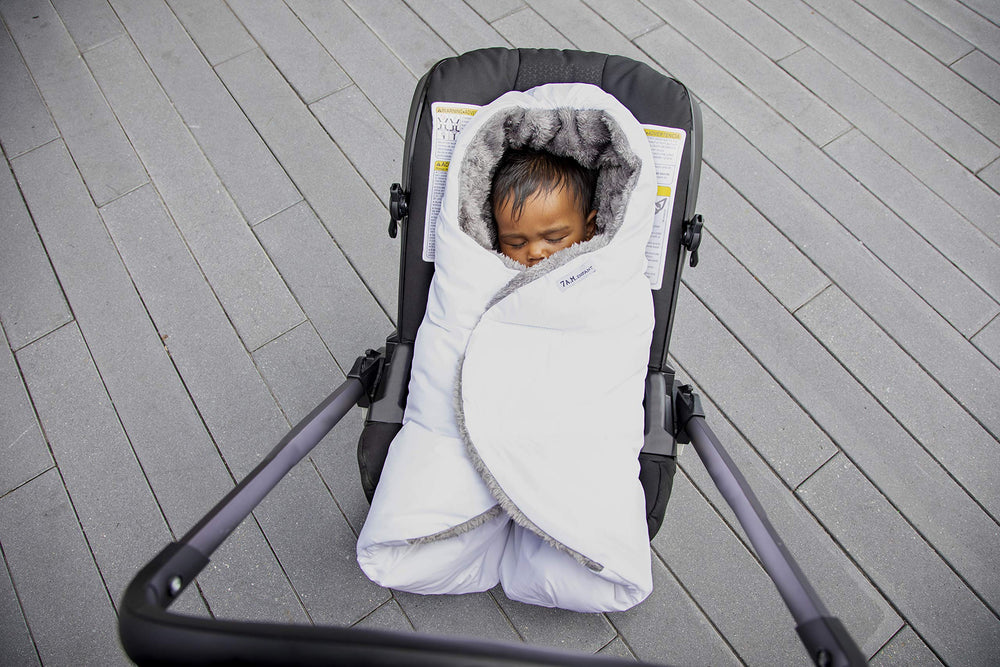 7 A.M. Nido wrap supports up to 5°F with warm insulation.