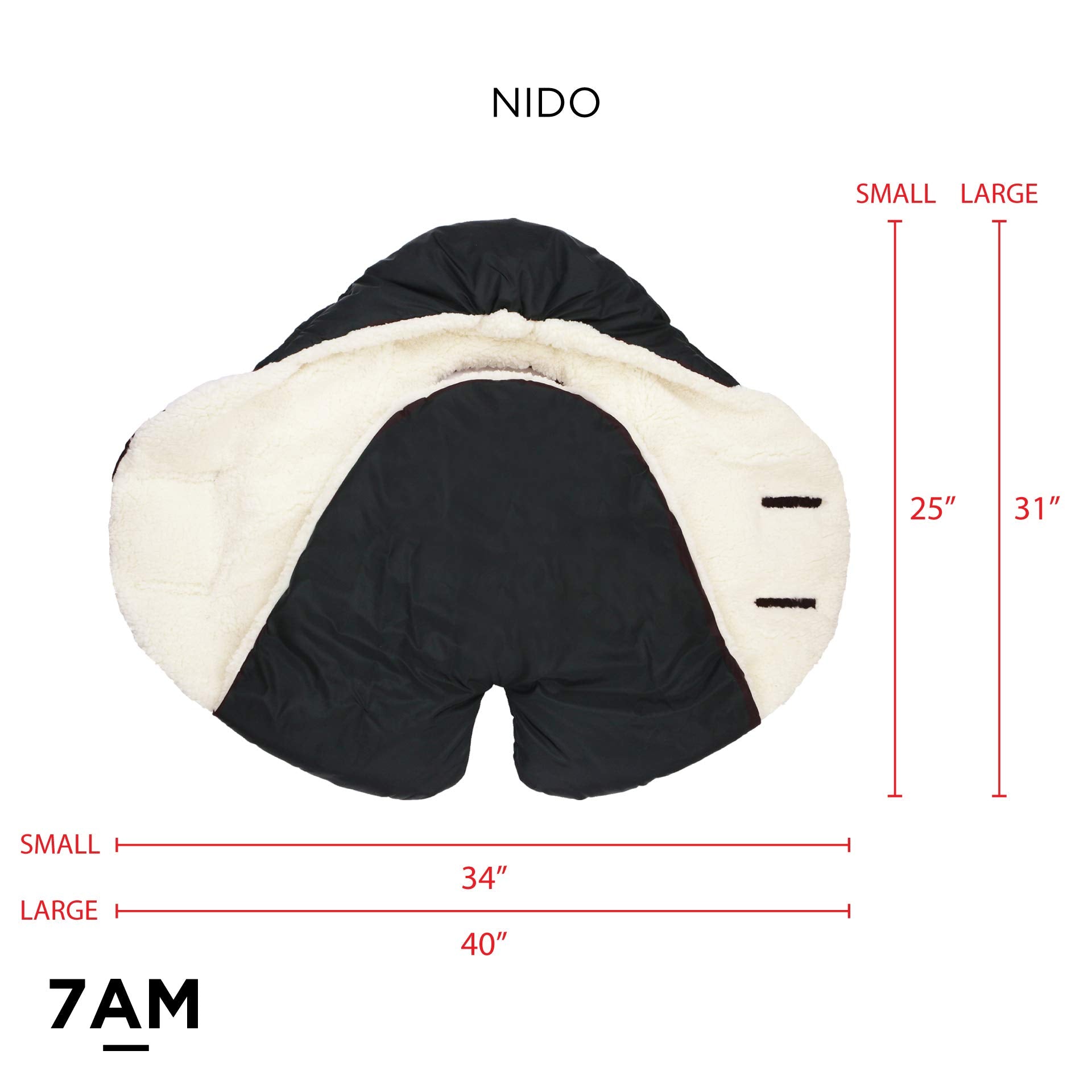 7 A.M. Nido wrap water-repellent shell protects from rain and wind outdoors.