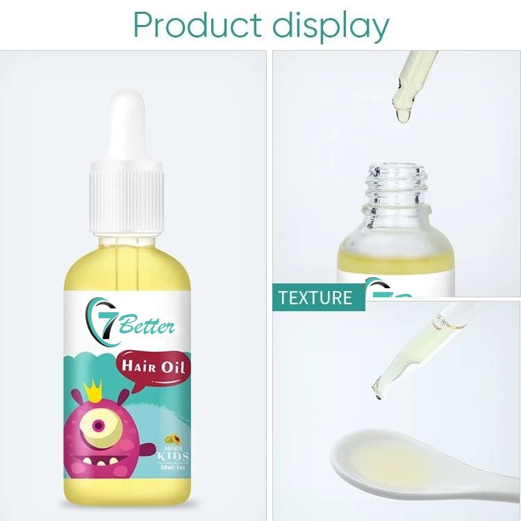 7better natural baby hair serum scene during a bedtime routine for calm hair care.