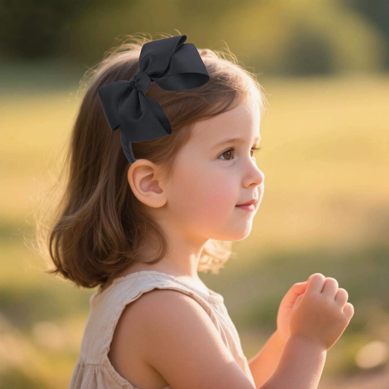 7Rainbows headband on toddler showing neat, face-framing hair control