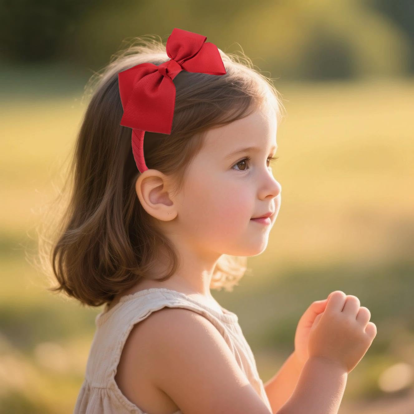 7Rainbows red bow headband for toddlers adds cheerful color to outfits