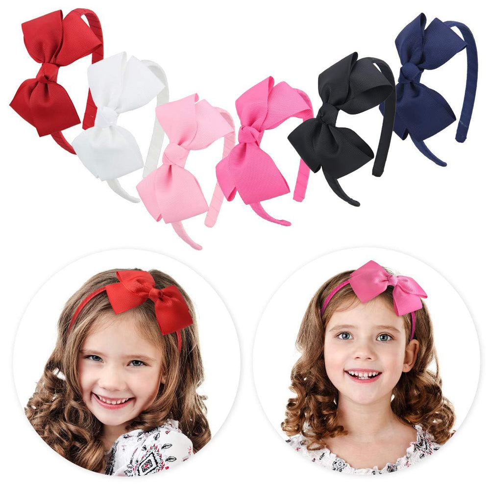 7Rainbows red bow headband suitable for active kids during activities