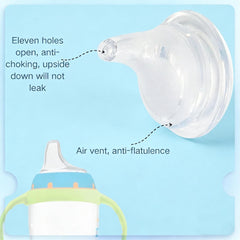 8Pack leak-proof cross-over design spout on cup to prevent spills