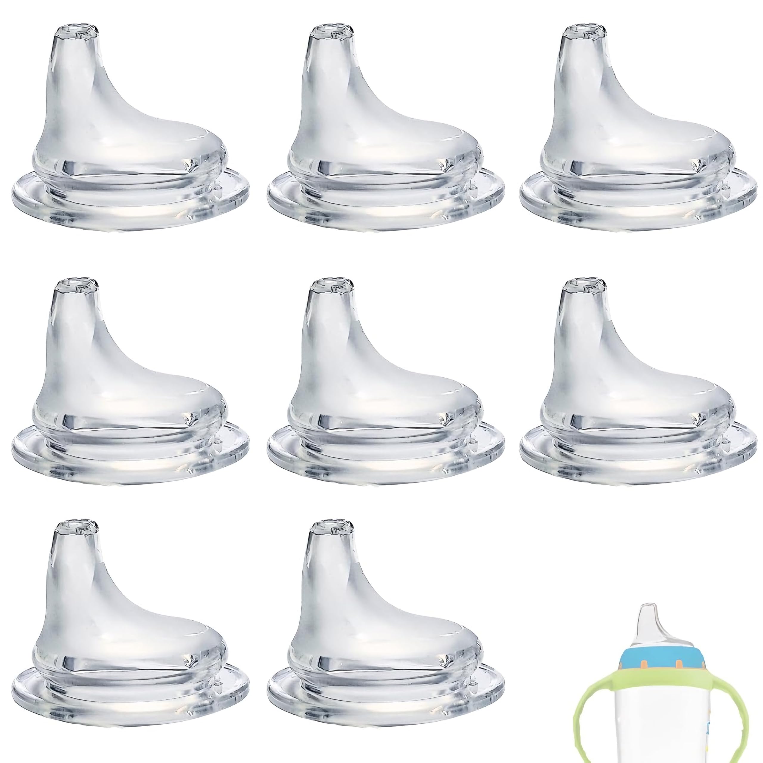 8Pack silicone spout on NUK activity cup for easy sipping during daycare
