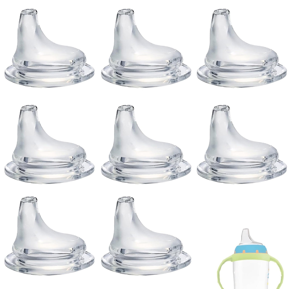 8Pack silicone spout on NUK activity cup for easy sipping during daycare