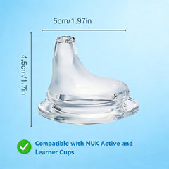 8Pack soft silicone spout close-up highlighting soothing sip texture
